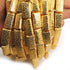1 Strand 24k Gold Plated Designer Copper Casting Rectangle Shape Beads - 22mmx12mm - Jewelry - 7.5 Inches GPC346