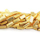 1 Strand 24k Gold Plated Designer Copper Casting Rectangle Shape Beads - 22mmx12mm - Jewelry - 7.5 Inches GPC346 - Tucson Beads