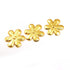 5 Pcs Gold Flower Charm Bead - 24k Matte Gold Plated Flower - Brass Gold Flower 23mm GPC190