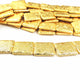 1 Strand Designer Big Rectangle Bar Beads  24K Gold Plated on Copper - Rectangle Bar Beads 21mmx24mm 8inch Strands GPC458 - Tucson Beads