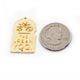 5 Pcs Gold 'THE URBAN' Charm Pendant - 24k Matte Gold Plated Fancy - Brass Gold Fancy Pendant  34mmx21mm GPC776 - Tucson Beads