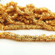 2 Strands 24k Gold Plated Designer Copper Casting Heart with Hole Beads  - 7mmx2mm - Jewelry - 7.5 Inches GPC382 - Tucson Beads