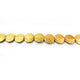 2 Strands 24k Gold Plated Designer Stamp Finish Copper Beads- 15mm Round Disc Stamp Beads -  8 Inches GPC354 - Tucson Beads