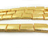1 Strand Designer Stamp Finish Big Rectangle Bar Beads  24K Gold Plated on Copper - Rectangle Bar Beads 33mmx26mm 9 inch Strands GPC748