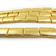 1 Strand Designer Stamp Finish Big Rectangle Bar Beads  24K Gold Plated on Copper - Rectangle Bar Beads 33mmx26mm 9 inch Strands GPC748 - Tucson Beads