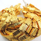 2 Strands 24k Gold Plated Rectangle Stamp Copper Beads-13mmx9mm Rectangle Copper Beads - Jewelry- 8 Inches GPC750 - Tucson Beads