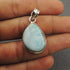 1 Pc Genuine and Rare Larimar Pendant - 925 Sterling Silver - Gemstone Pendant 32mmx20mm-10mmx4mm SJ193