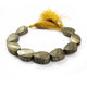 1 Strands Natural Pyrite Faceted Briolettes - Flat Oval Beads 15mmx12mm-25mmx17mm 7 Inches BR4057 - Tucson Beads