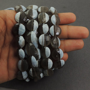 1 Strands Blue Oregon Faceted Round Briolettes - Blue Oregon Opal Round Beads 15mmx13mm 8 Inches BR1885 - Tucson Beads