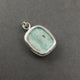 1 Pc Genuine and Rare Larimar Rectangle Shape Pendant - 925 Sterling Silver - Gemstone Pendant SJ315 - Tucson Beads