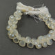 1 Strand White Silverite Faceted Briolettes - Heart Shape Beads 11mm-12mm 8 Inches BR3479 - Tucson Beads