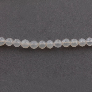 1 Strand Silverite Chalcedony Faceted Rondelle ,Ball Beads,Faceted Ball Beads 5mm-9mm 13 Inches BR3835 - Tucson Beads