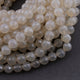 2 Strands AAA Quality Silverite Chalcedony Faceted Rondelles - Round ball Beads 8mm 8 Inches BR1030 - Tucson Beads