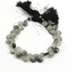 1 Strand Black Rutile Faceted Biolettes - Tourmilated Quartz  Heart Shape Beads 7MM-10MM BR890 - Tucson Beads