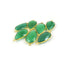 7 Pcs Shaded Green Onyx Pear Shape 24k Gold Plated Connector -Onyx Faceted Connector  33mmx15mm-37mmx16mm PC314