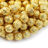 1 Strand 24k Gold Plated Designer Copper Ball Beads - Jewelry Making  - 13mm 8 Inches GPC695