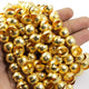 1 Strand 24k Gold Plated Designer Copper Casting Half Cap Round Beads - Jewelry- 12mmx6mm 7.5 Inches GPC205 - Tucson Beads