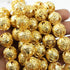1 Strand 24k Gold Plated Designer Copper Casting Filigree Round Beads - Jewelry - 16mm 8.5 Inches GPC790