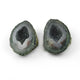 Natural Tabasco Geode Pairs -- With Sparkling Druzy Drusy Cabochon Cab Wholesale For Designer  Matching Pair  #015 - Tucson Beads