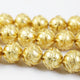1 Strand 24k Gold Plated Designer Copper Casting Round Ball Beads - Jewelry Making- 17mmx16mm 8.5 Inches GPC794 - Tucson Beads
