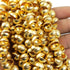 1 Strand 24k Gold Plated Copper Casting Half Cap Beads - Jewelry- 5mmx10mm 8 Inches GPC799