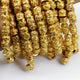 2 Strands 24k Gold Plated Designer Copper Casting Fancy Beads - Jewelry Making- 8mmx7mm 8 Inches GPC026 - Tucson Beads