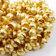 1 Strand 24k Gold Plated Designer Copper Casting Half Cap Round Beads - Jewelry- 10mmx5mm 8 Inches GPC806 - Tucson Beads