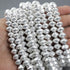 2 Strands AAA Quality Japanese Cap Beads 925 Silver Plated Over Copper -  10mm 8 inch GPC813