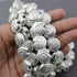 2 Strands Snail Matt Finish Beads 925 Silver Plated On Copper -  Snail Mat Finish  Beads 18mm -  8 inch Strand GPC826