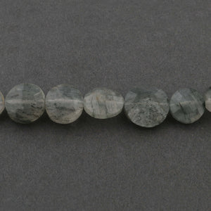 1 Strand Green Rutile Round Shape Beads Briolettes - Green Rutile Briolettes 10mm-13mm  Inches BR1883 - Tucson Beads