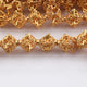 2 Strands 24k Gold Plated Designer Copper Casting Half Cap Beads - Jewelry - 10mmx5mm 8 Inches GPC841 - Tucson Beads