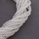 5 Strands Finest Quality White Crystal Quartz Faceted Rondelles- Quartz Roundelle 3.5mm-4 mm 13.5 inch strand RB076 - Tucson Beads