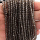5 Strands Smoky Quartz Faceted AAA Quality Rondelles 3.5mm to 4mm 13.5 inch strand RB083 - Tucson Beads