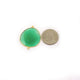 Bulk Lot 21 Pcs Shaded Green Onyx Assorted Shape  24k Gold  Plated Double Bail Connector - 28mmx16mm-45mmx31mm PC329 - Tucson Beads