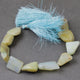 1 Strand Milky Aquamarine Smooth Briolettes - Center Drill Tumble Beads 11mmx7mm-14mmx9mm 8 Inches br004 - Tucson Beads