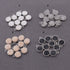 10 Pcs Mystic Druzy Pendant,Round Pendant,Silver Plated,Single Bail Pendant,Bezel Round Pendant  10mmX7mm DRZ131