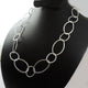 5 Necklace Top Quality 3 Feet Each 925 Silver Plated Marquise chain With Round Copper Link Chain - Each 36 inch GPC785 - Tucson Beads