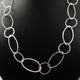 5 Necklace Top Quality 3 Feet Each 925 Silver Plated Marquise chain With Round Copper Link Chain - Each 36 inch GPC785 - Tucson Beads