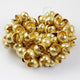 1 Strand 24k Gold Plated Designer Copper Casting Half Cap Round Beads - Jewelry- 14mmx7mm 8 Inches GPC795 - Tucson Beads