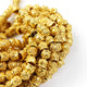 2 Strands 24k Gold Plated Designer Copper Casting Fancy Beads - Jewelry Making- 8mmx7mm 8 Inches GPC026 - Tucson Beads