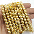 1 Strand 24k Gold Plated Designer Copper Casting Half Cap Round Beads - Jewelry- 8mmx4mm 8 Inches GPC805