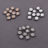 10 Pcs Mystic Titanium Druzy Round Connector, Oxidized Silver Plated Bezel Round Connector 12mmX7mm PC339