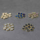10 Pcs Mystic Druzy Pendant, Cushion Shape Pendant, 24k Gold Plated, Mystic Titanium Druzy, Bezel Pendant  11mmX8mm PC001 - Tucson Beads