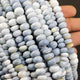 1 Strand Blue Oregon Smooth Roundel  -  Blue Opal Rondelles Beads 5mm-12mm 18 Inches BR667 - Tucson Beads