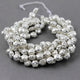 2 Strands Flower Beads 925 Silver Plated On Copper - Finest Quality 9mmx8mm 8 inch Strand GPC838 - Tucson Beads
