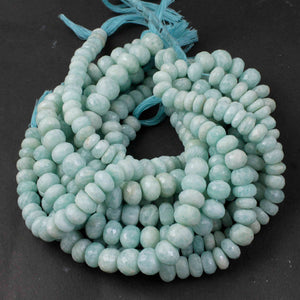 1 Long Strand Russian Amazonite Faceted  Rondelles - Amazonite Faceted Round Beads 10mm-13mm 10.5Inch BR3890 - Tucson Beads