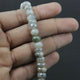 1 Strand Shaded Gray Moonstone Silver Coated Faceted Rondelles - Roundel Beads 8mm-9mm 8 Inches BR2040 - Tucson Beads