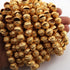 1 Strand 24k Gold Plated Designer Copper Casting Half Cap Beads - Jewelry - 11mmx5mm 8 Inches GPC501