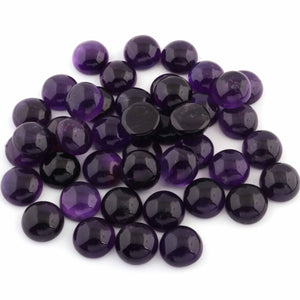 43 Pcs  Top QualityAmethyst Round Cabochon Gemstone,Purple Amethyst Gemstone,Amethyst Cabochon,Amethyst Round Cab Gemstone 14mm LGS032 - Tucson Beads