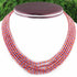 5 Strands Of Genuine Red And Blue Zircon Necklace -Faceted Round Beads -Rare & Natural Tumble Necklace - Stunning Elegant  BR2712